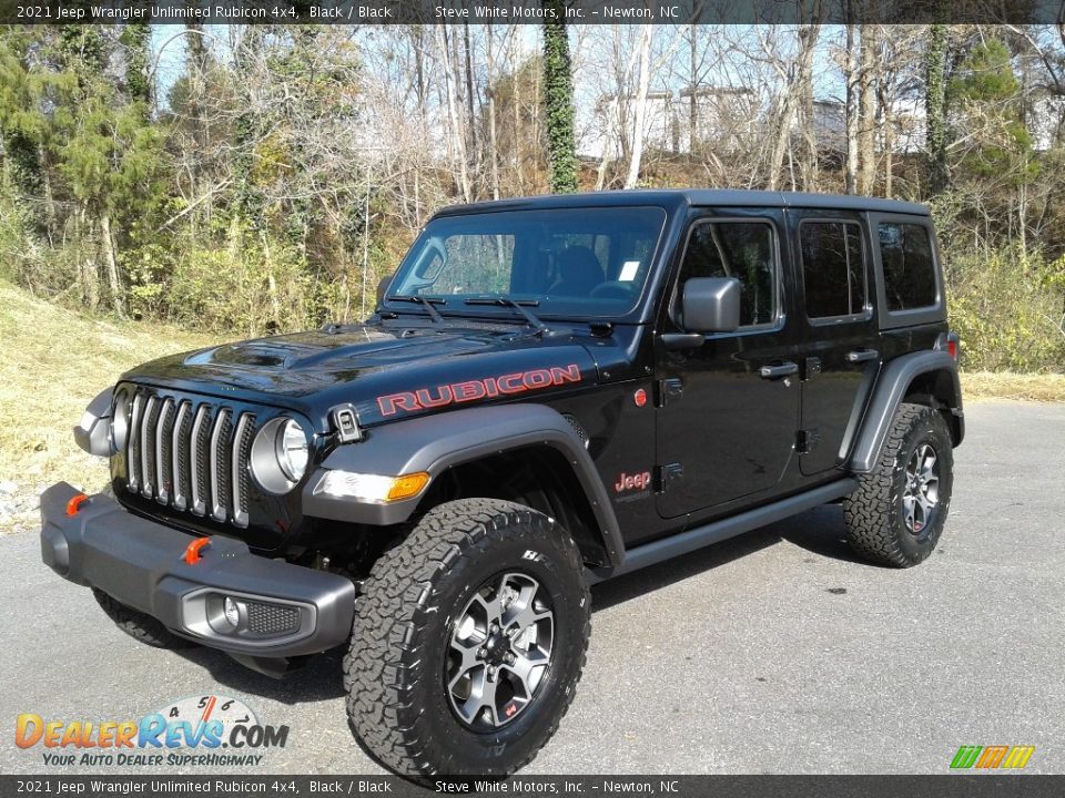 2021 Jeep Wrangler Unlimited Rubicon 4x4 Black / Black Photo #2