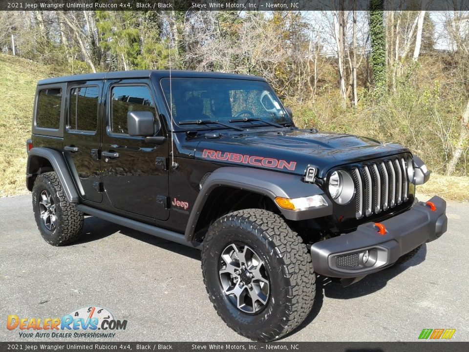 2021 Jeep Wrangler Unlimited Rubicon 4x4 Black / Black Photo #4