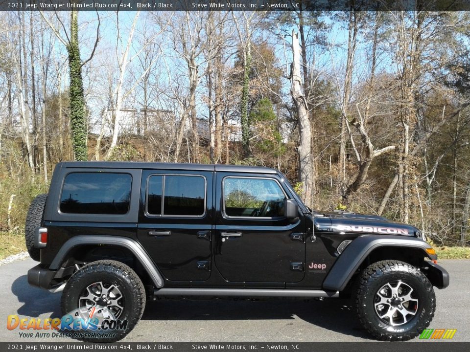 2021 Jeep Wrangler Unlimited Rubicon 4x4 Black / Black Photo #5