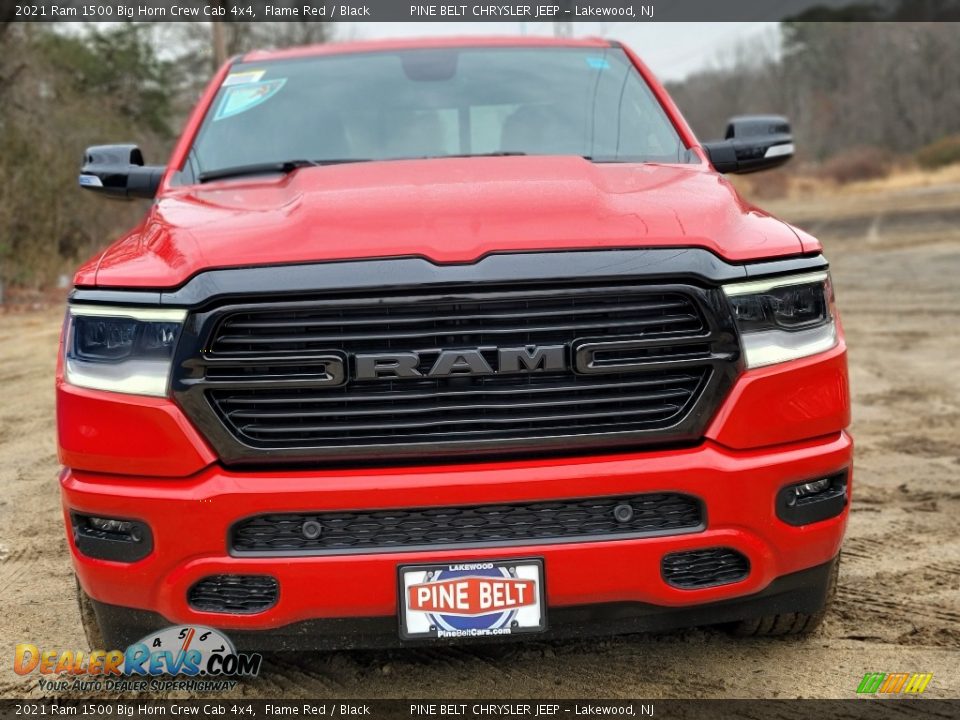 2021 Ram 1500 Big Horn Crew Cab 4x4 Flame Red / Black Photo #3