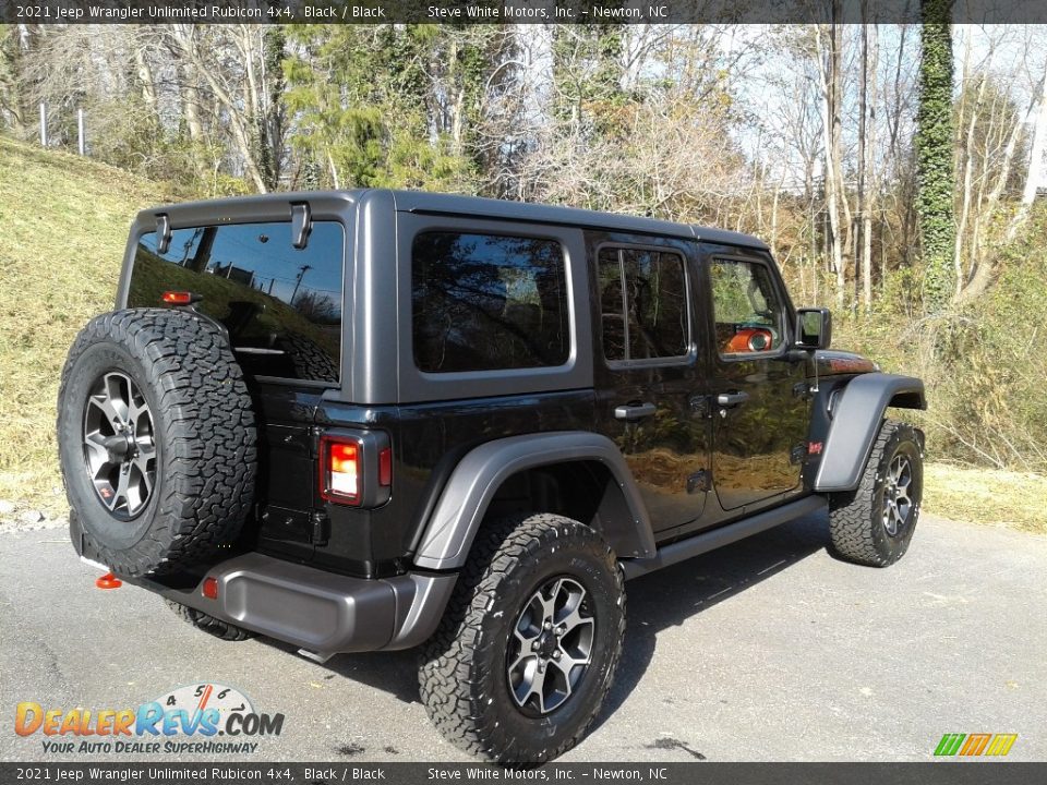 2021 Jeep Wrangler Unlimited Rubicon 4x4 Black / Black Photo #6