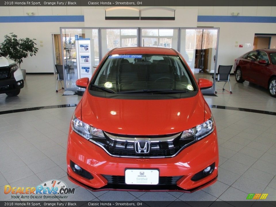 2018 Honda Fit Sport Orange Fury / Black Photo #2