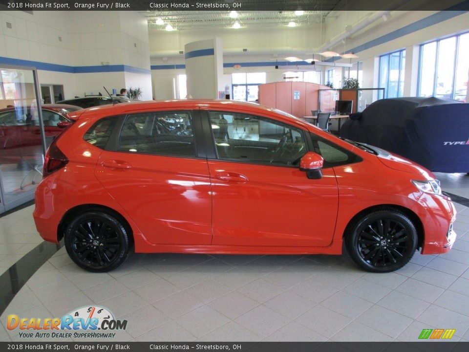 2018 Honda Fit Sport Orange Fury / Black Photo #4