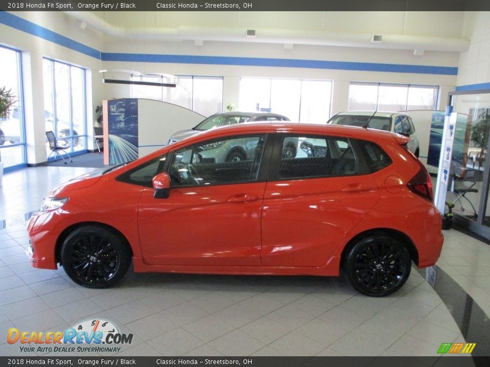 2018 Honda Fit Sport Orange Fury / Black Photo #10