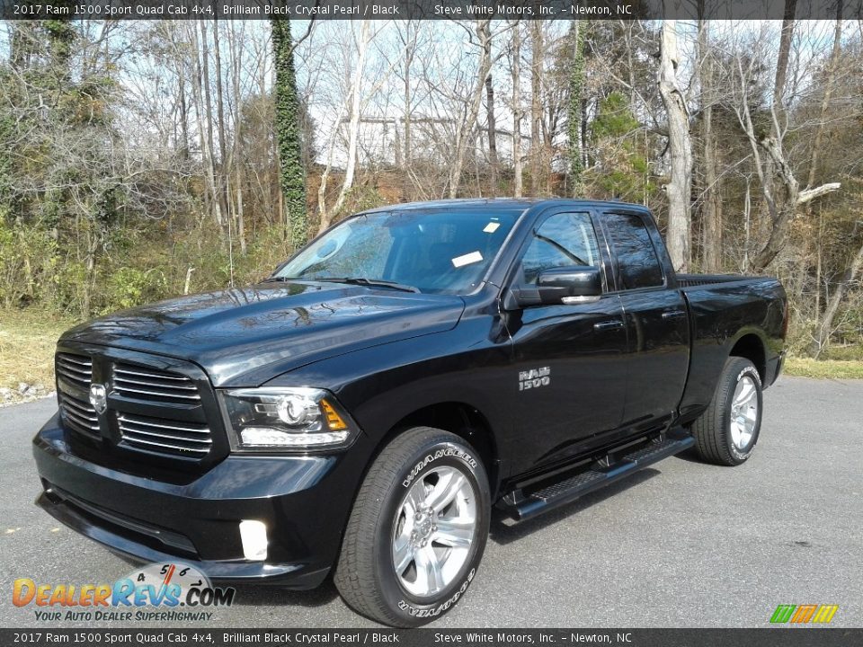 Brilliant Black Crystal Pearl 2017 Ram 1500 Sport Quad Cab 4x4 Photo #3