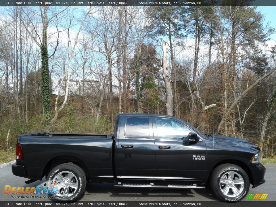 Brilliant Black Crystal Pearl 2017 Ram 1500 Sport Quad Cab 4x4 Photo #6