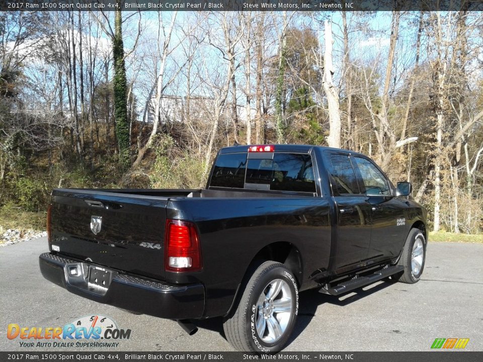 2017 Ram 1500 Sport Quad Cab 4x4 Brilliant Black Crystal Pearl / Black Photo #7