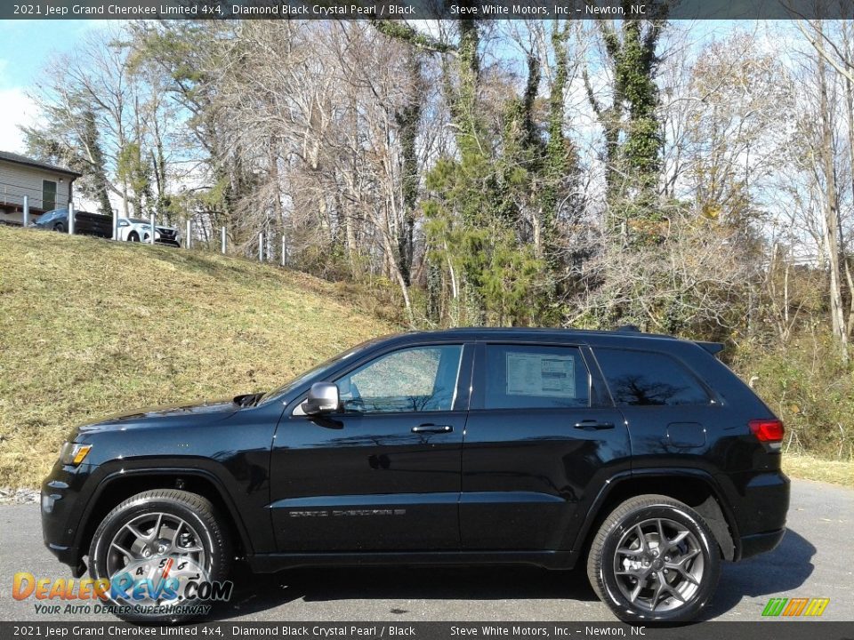 2021 Jeep Grand Cherokee Limited 4x4 Diamond Black Crystal Pearl / Black Photo #1