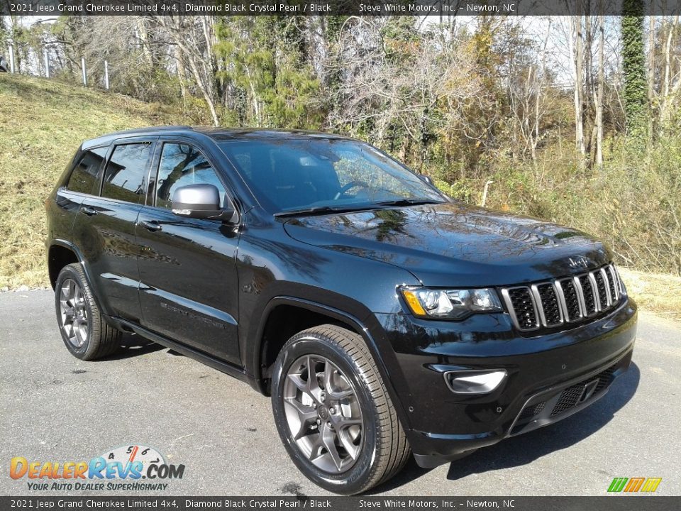 2021 Jeep Grand Cherokee Limited 4x4 Diamond Black Crystal Pearl / Black Photo #4