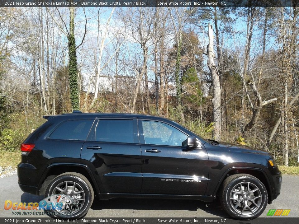 2021 Jeep Grand Cherokee Limited 4x4 Diamond Black Crystal Pearl / Black Photo #5