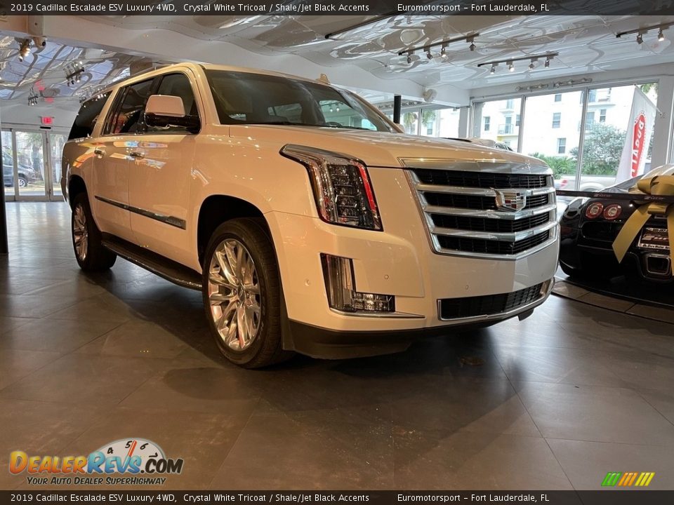 2019 Cadillac Escalade ESV Luxury 4WD Crystal White Tricoat / Shale/Jet Black Accents Photo #1