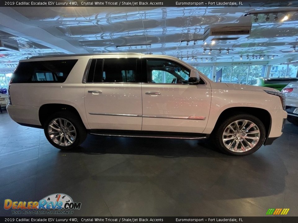 2019 Cadillac Escalade ESV Luxury 4WD Crystal White Tricoat / Shale/Jet Black Accents Photo #4