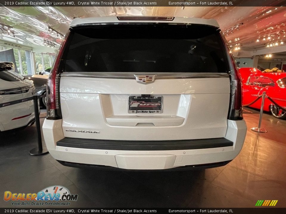 2019 Cadillac Escalade ESV Luxury 4WD Crystal White Tricoat / Shale/Jet Black Accents Photo #7