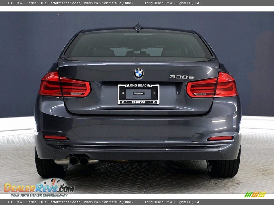 2018 BMW 3 Series 330e iPerformance Sedan Platinum Silver Metallic / Black Photo #3