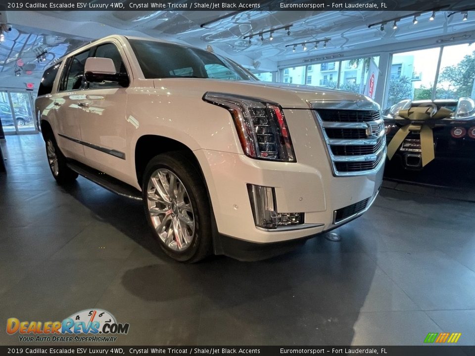 2019 Cadillac Escalade ESV Luxury 4WD Crystal White Tricoat / Shale/Jet Black Accents Photo #12