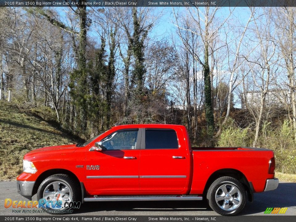 2018 Ram 1500 Big Horn Crew Cab 4x4 Flame Red / Black/Diesel Gray Photo #1