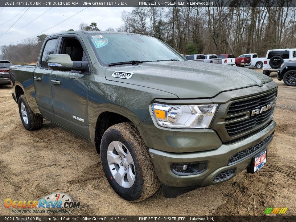 2021 Ram 1500 Big Horn Quad Cab 4x4 Olive Green Pearl / Black Photo #1