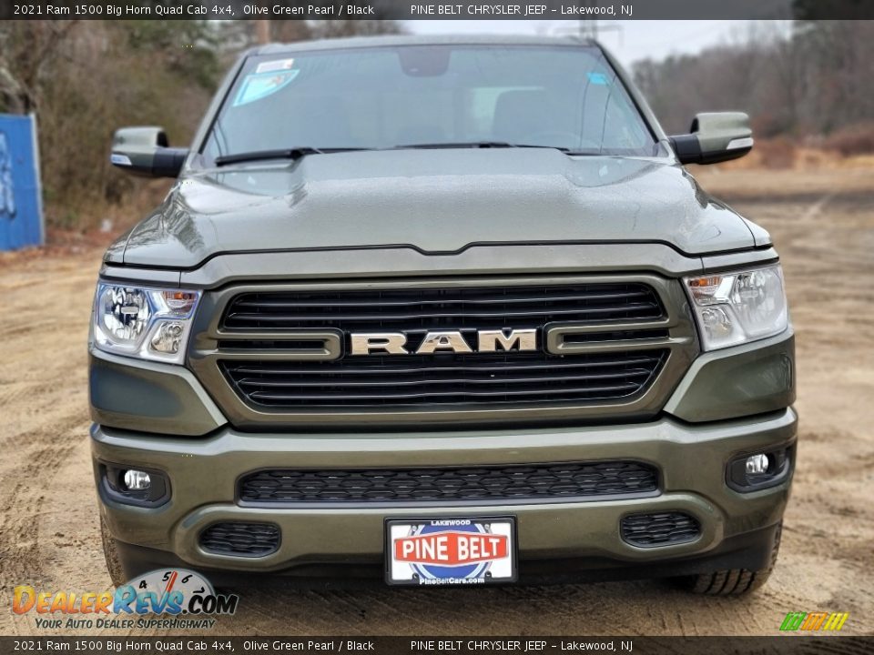 2021 Ram 1500 Big Horn Quad Cab 4x4 Olive Green Pearl / Black Photo #3