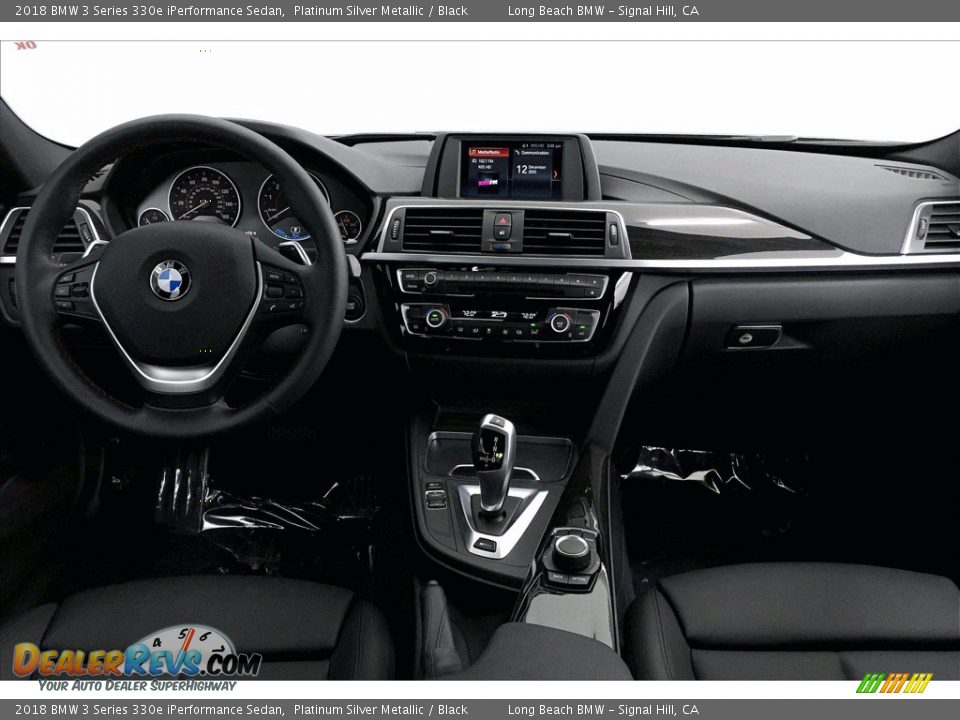 2018 BMW 3 Series 330e iPerformance Sedan Platinum Silver Metallic / Black Photo #15