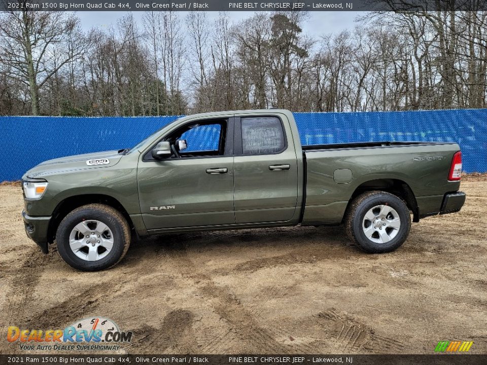 Olive Green Pearl 2021 Ram 1500 Big Horn Quad Cab 4x4 Photo #4