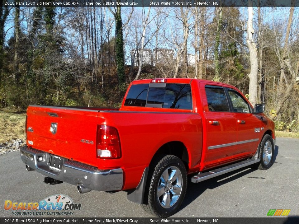 2018 Ram 1500 Big Horn Crew Cab 4x4 Flame Red / Black/Diesel Gray Photo #6
