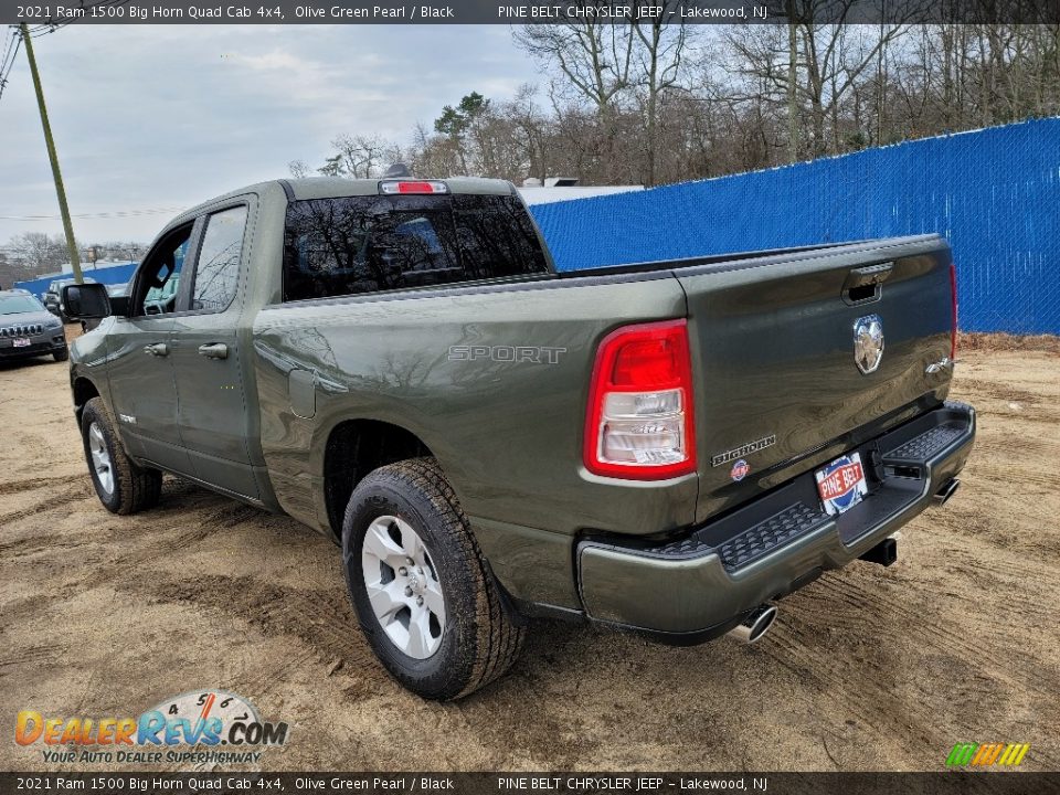 2021 Ram 1500 Big Horn Quad Cab 4x4 Olive Green Pearl / Black Photo #6