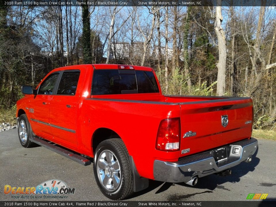 2018 Ram 1500 Big Horn Crew Cab 4x4 Flame Red / Black/Diesel Gray Photo #9