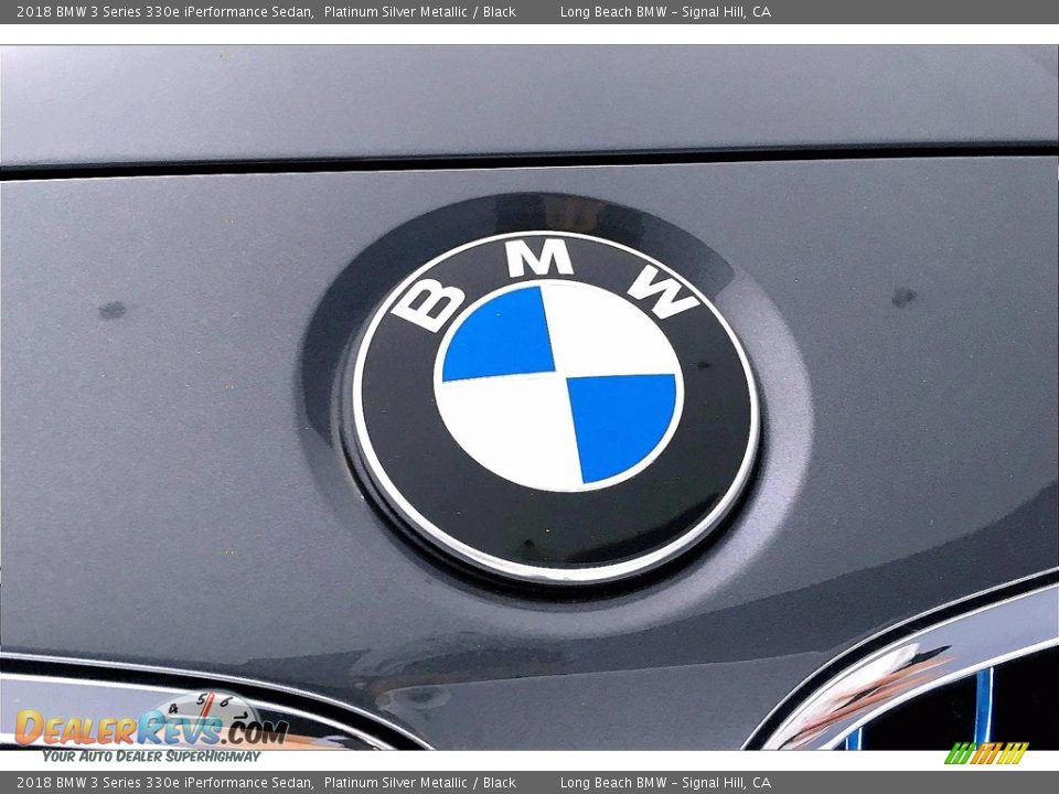2018 BMW 3 Series 330e iPerformance Sedan Platinum Silver Metallic / Black Photo #33