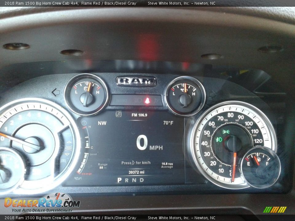 2018 Ram 1500 Big Horn Crew Cab 4x4 Flame Red / Black/Diesel Gray Photo #22