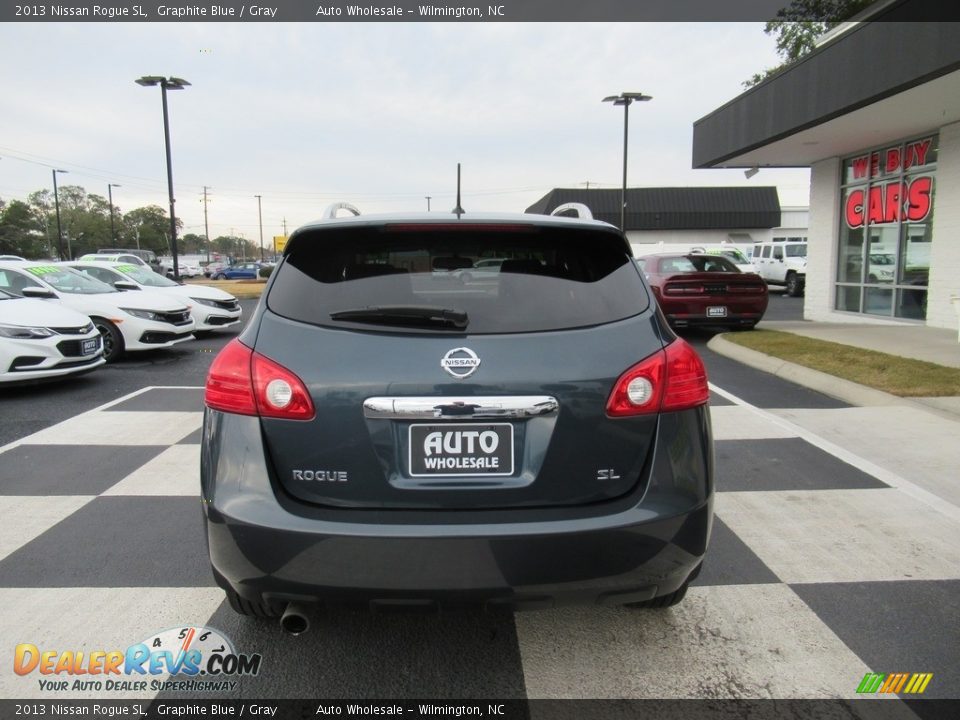 2013 Nissan Rogue SL Graphite Blue / Gray Photo #4