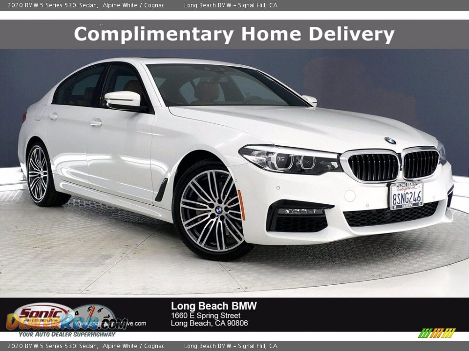 2020 BMW 5 Series 530i Sedan Alpine White / Cognac Photo #1