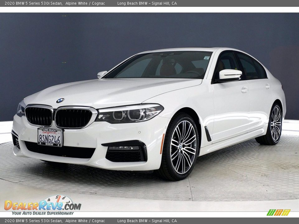 2020 BMW 5 Series 530i Sedan Alpine White / Cognac Photo #12