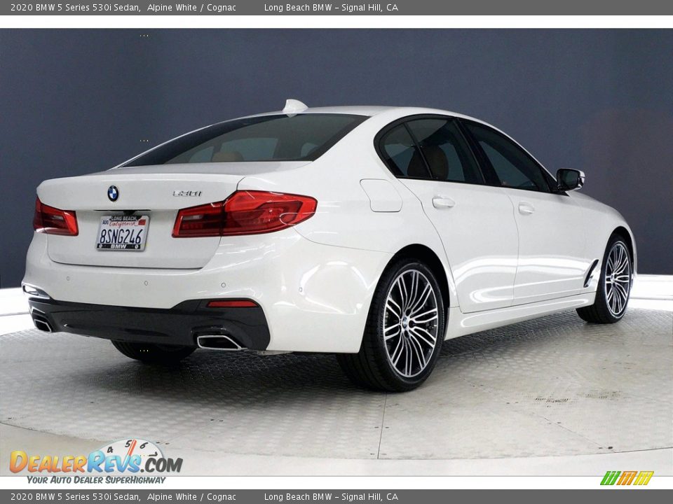 2020 BMW 5 Series 530i Sedan Alpine White / Cognac Photo #13