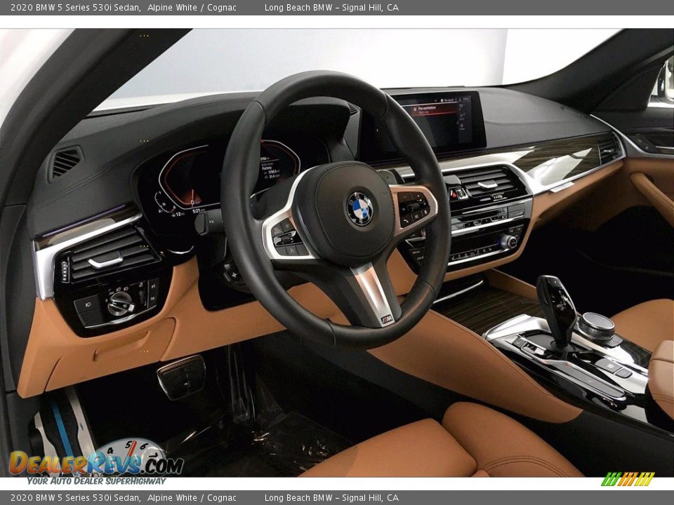 2020 BMW 5 Series 530i Sedan Alpine White / Cognac Photo #21