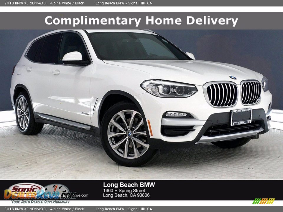 2018 BMW X3 xDrive30i Alpine White / Black Photo #1