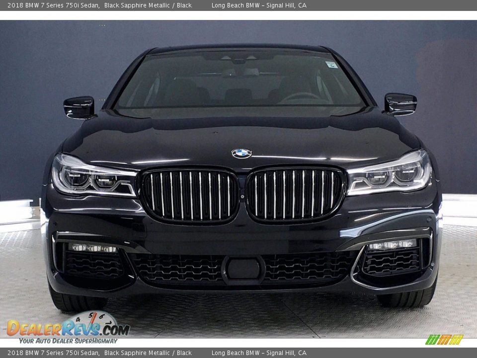 2018 BMW 7 Series 750i Sedan Black Sapphire Metallic / Black Photo #2