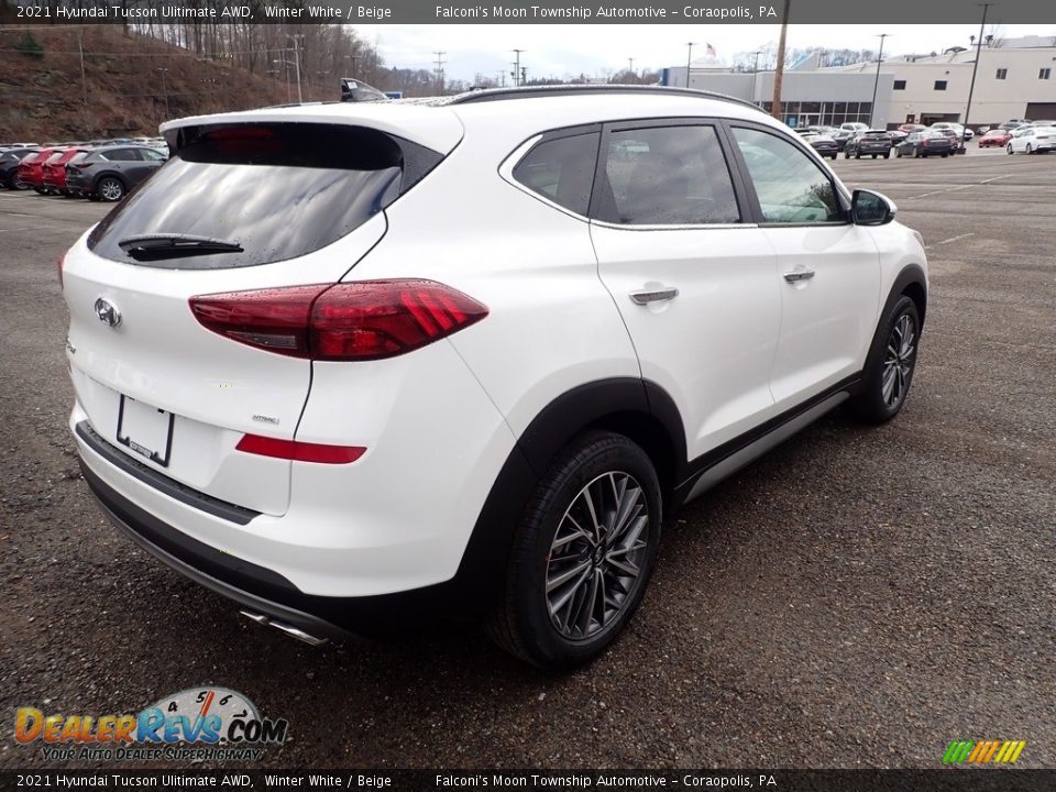 2021 Hyundai Tucson Ulitimate AWD Winter White / Beige Photo #2