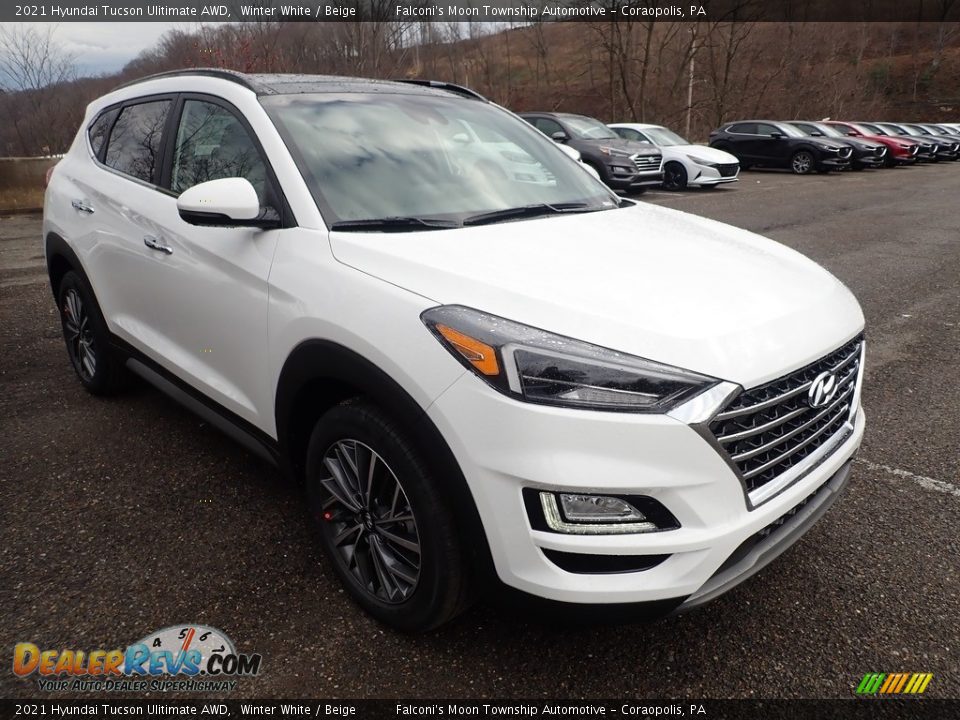 Front 3/4 View of 2021 Hyundai Tucson Ulitimate AWD Photo #3