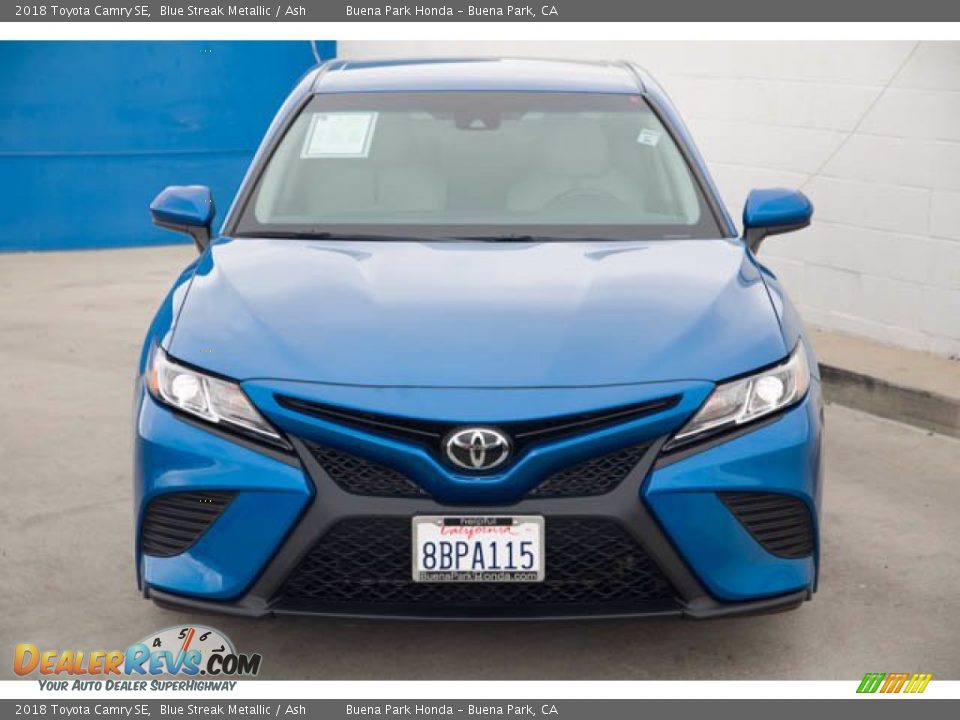 2018 Toyota Camry SE Blue Streak Metallic / Ash Photo #7