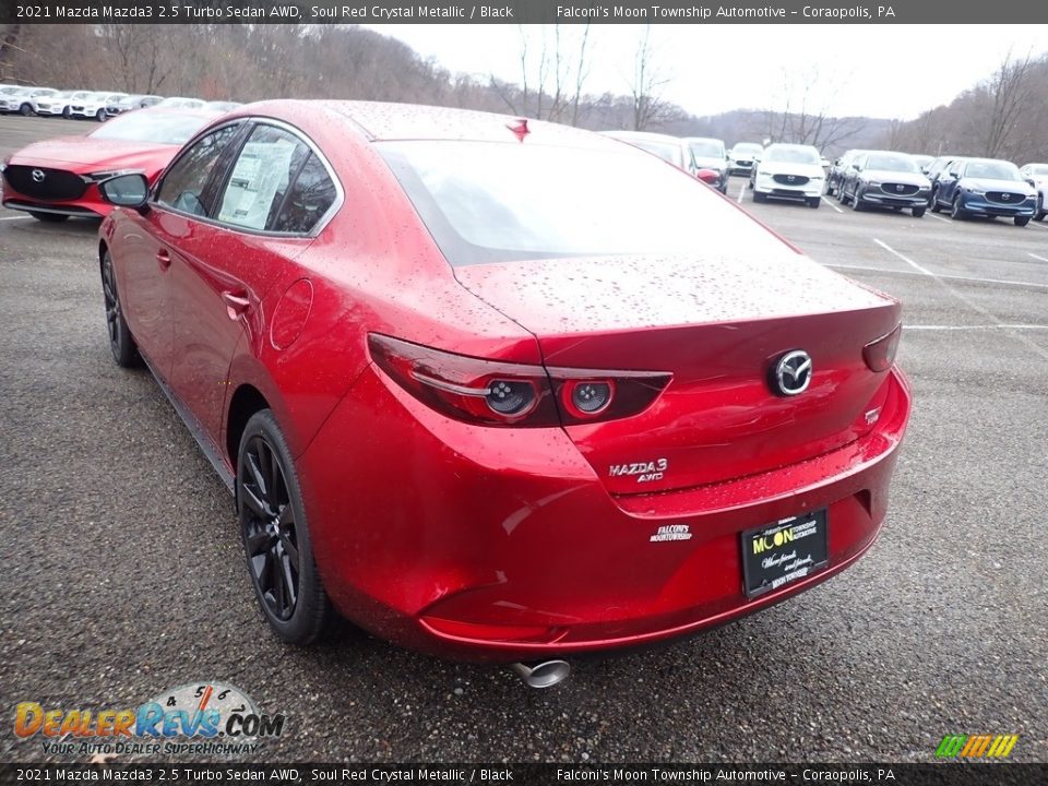 2021 Mazda Mazda3 2.5 Turbo Sedan AWD Soul Red Crystal Metallic / Black Photo #6