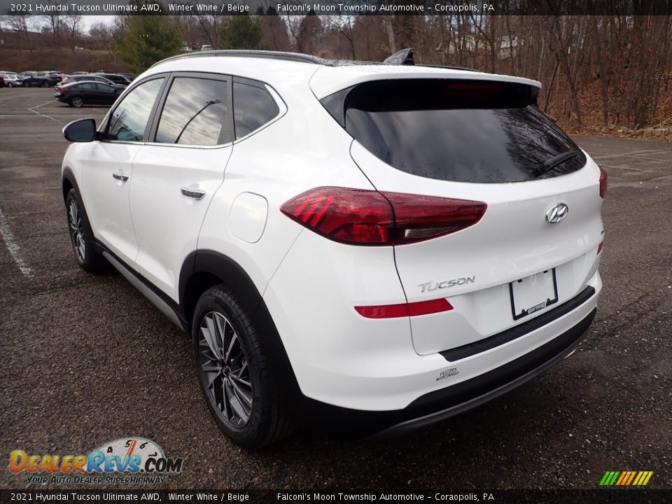 2021 Hyundai Tucson Ulitimate AWD Winter White / Beige Photo #6