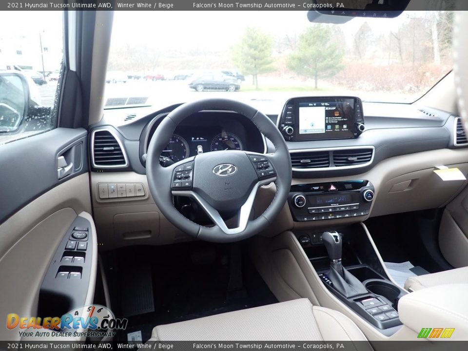 Beige Interior - 2021 Hyundai Tucson Ulitimate AWD Photo #9