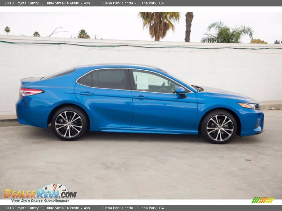 2018 Toyota Camry SE Blue Streak Metallic / Ash Photo #14