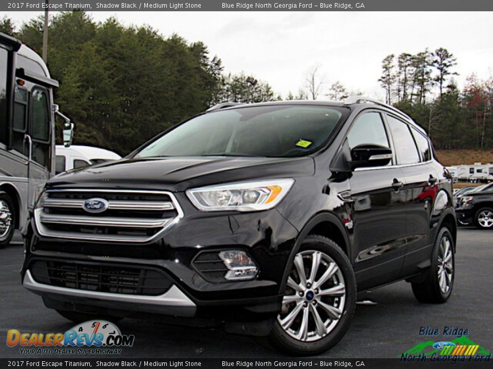 2017 Ford Escape Titanium Shadow Black / Medium Light Stone Photo #1