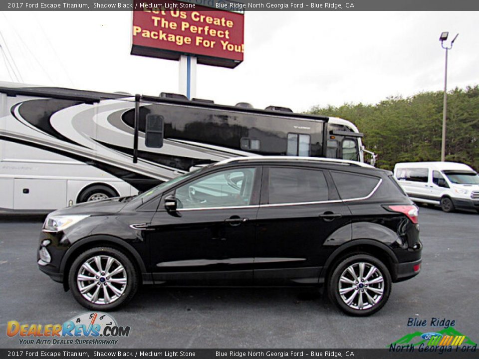 2017 Ford Escape Titanium Shadow Black / Medium Light Stone Photo #2