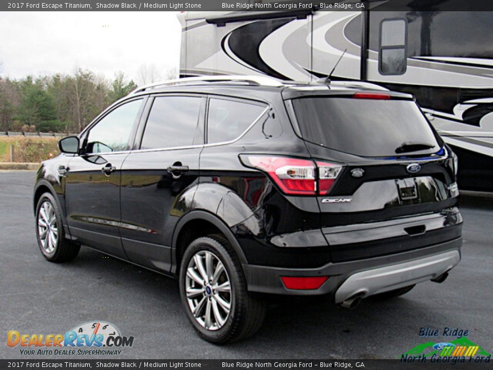 2017 Ford Escape Titanium Shadow Black / Medium Light Stone Photo #3