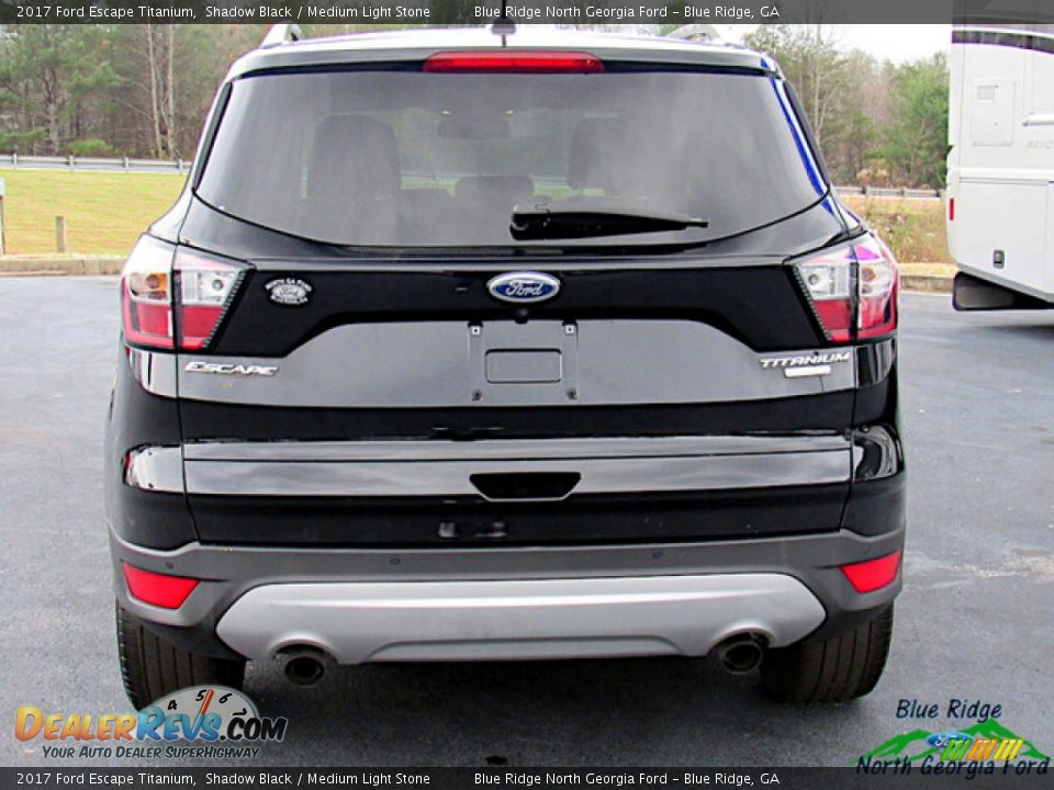 2017 Ford Escape Titanium Shadow Black / Medium Light Stone Photo #4