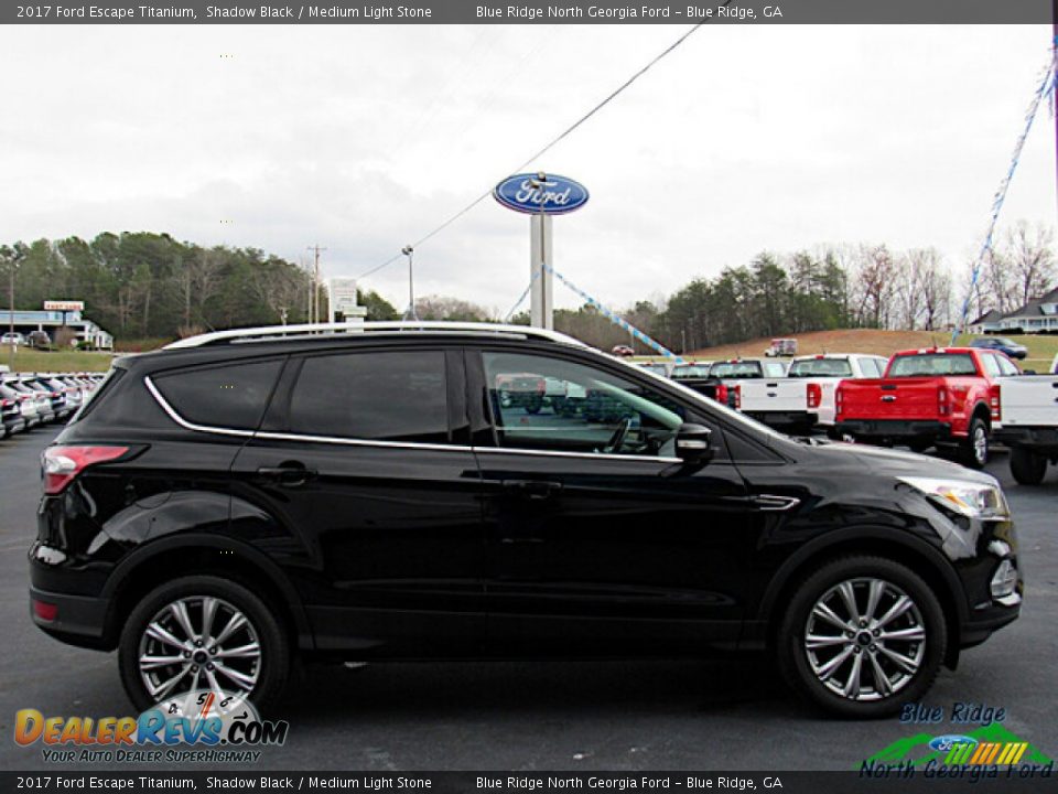 2017 Ford Escape Titanium Shadow Black / Medium Light Stone Photo #6