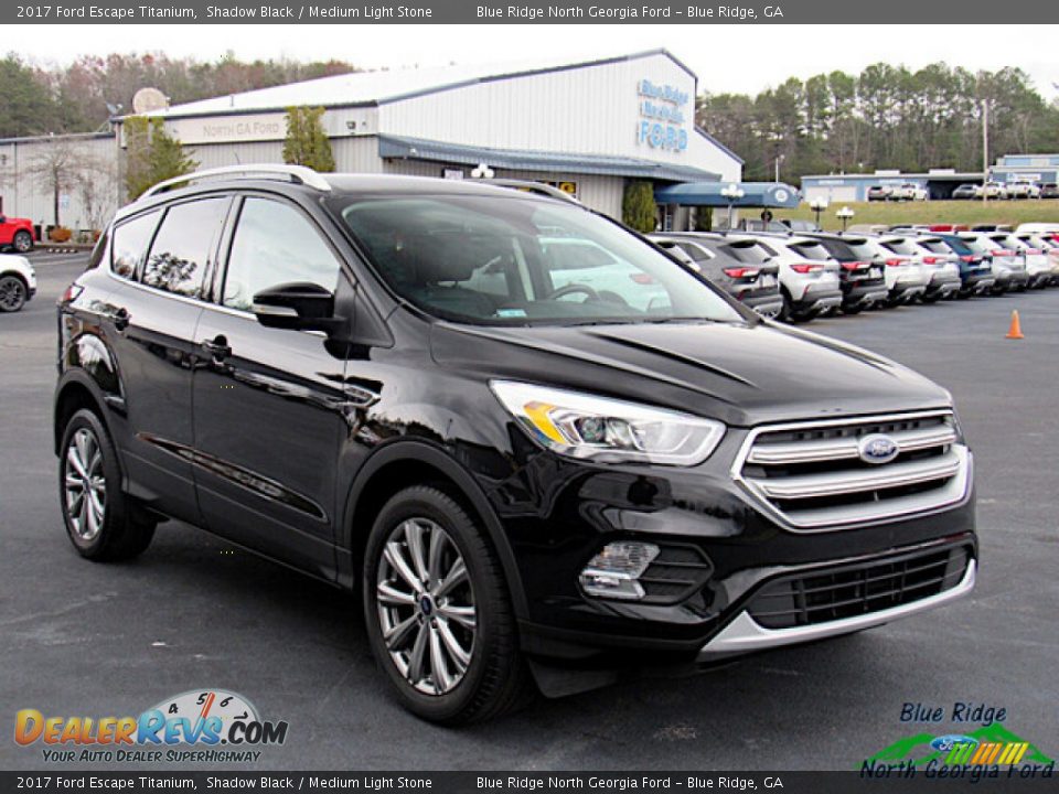 2017 Ford Escape Titanium Shadow Black / Medium Light Stone Photo #7