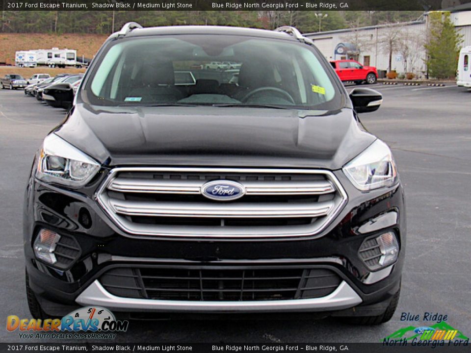 2017 Ford Escape Titanium Shadow Black / Medium Light Stone Photo #8